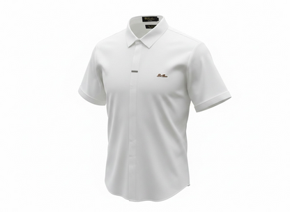 Loro Piana White Minimal Polo Shirt 🤍✨ Premium Metal Detail Fit