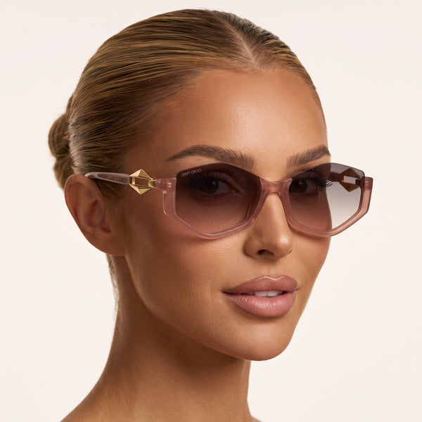 Jimmy Choo Sunglasses – Rose Transparent 🕶️✨