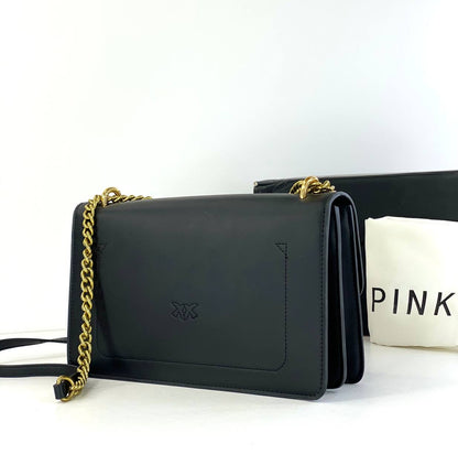 Pinko Love Classic Icon Bag in Black with Gold Hardware