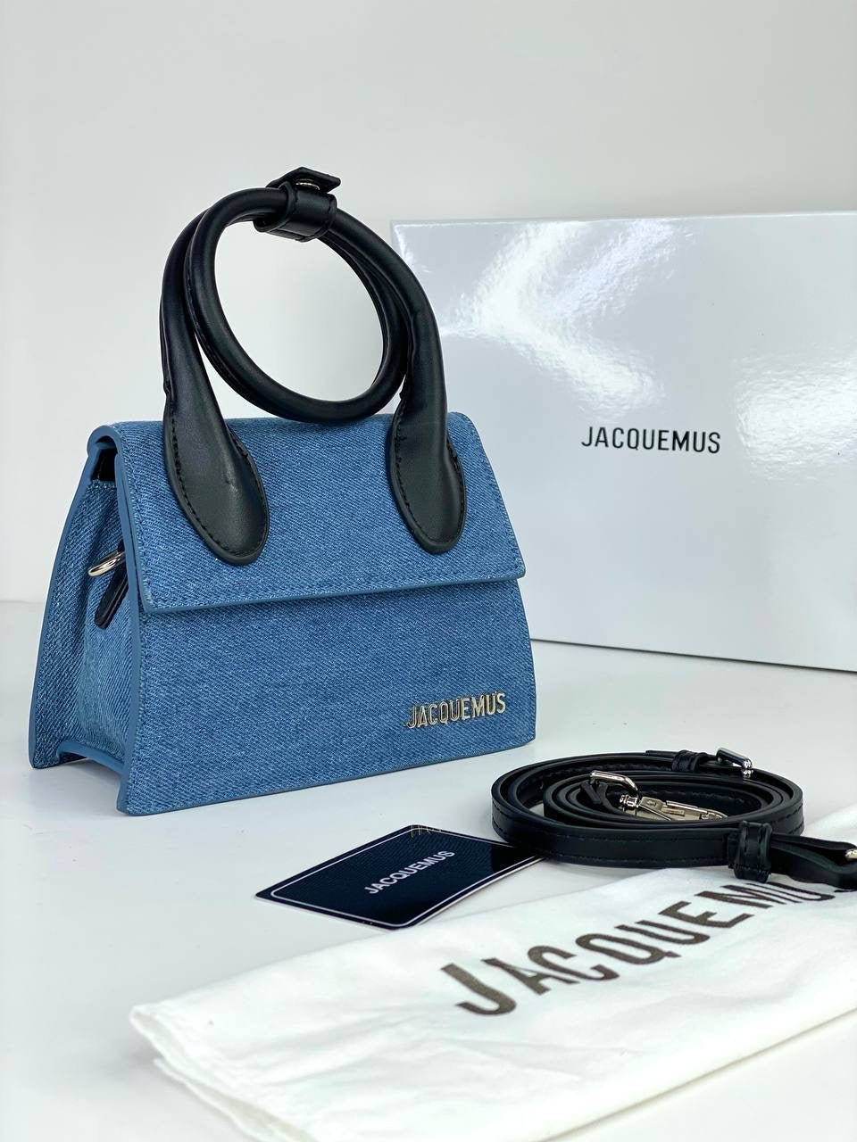 Jacquemus Le Chiquito Bag in Blue Canvas