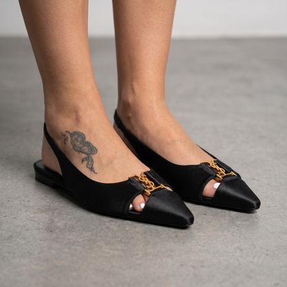 Saint Laurent YSL Slingback Flats 🖤✨