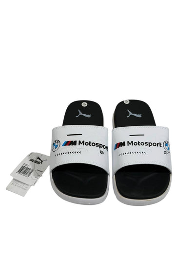 PUMA BMW M Motorsport Slide Sandals – White & Black Edition ⚪⚫🏁