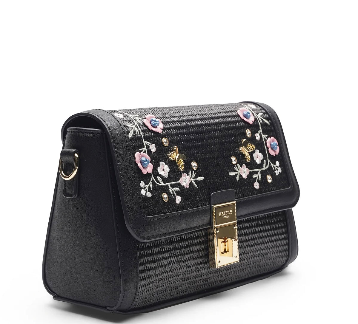 Emily Loran Black Embellished Crossbody Bag 🖤👜✨
