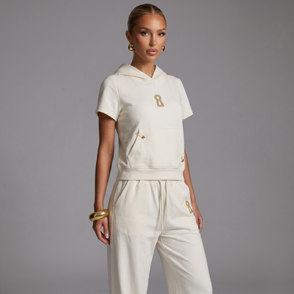 Schiaparelli Ivory Keyhole Tracksuit Set 🤍🔑✨🔥