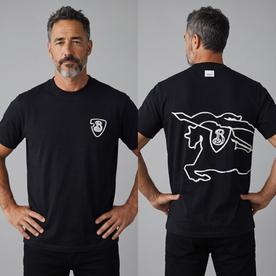 Burberry Graphic Cotton T-Shirt – Black
