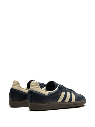 adidas Samba navy cream trainers side and sole views