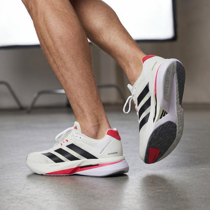👟 Adidas Adizero Boston 12 – White / Black / Red