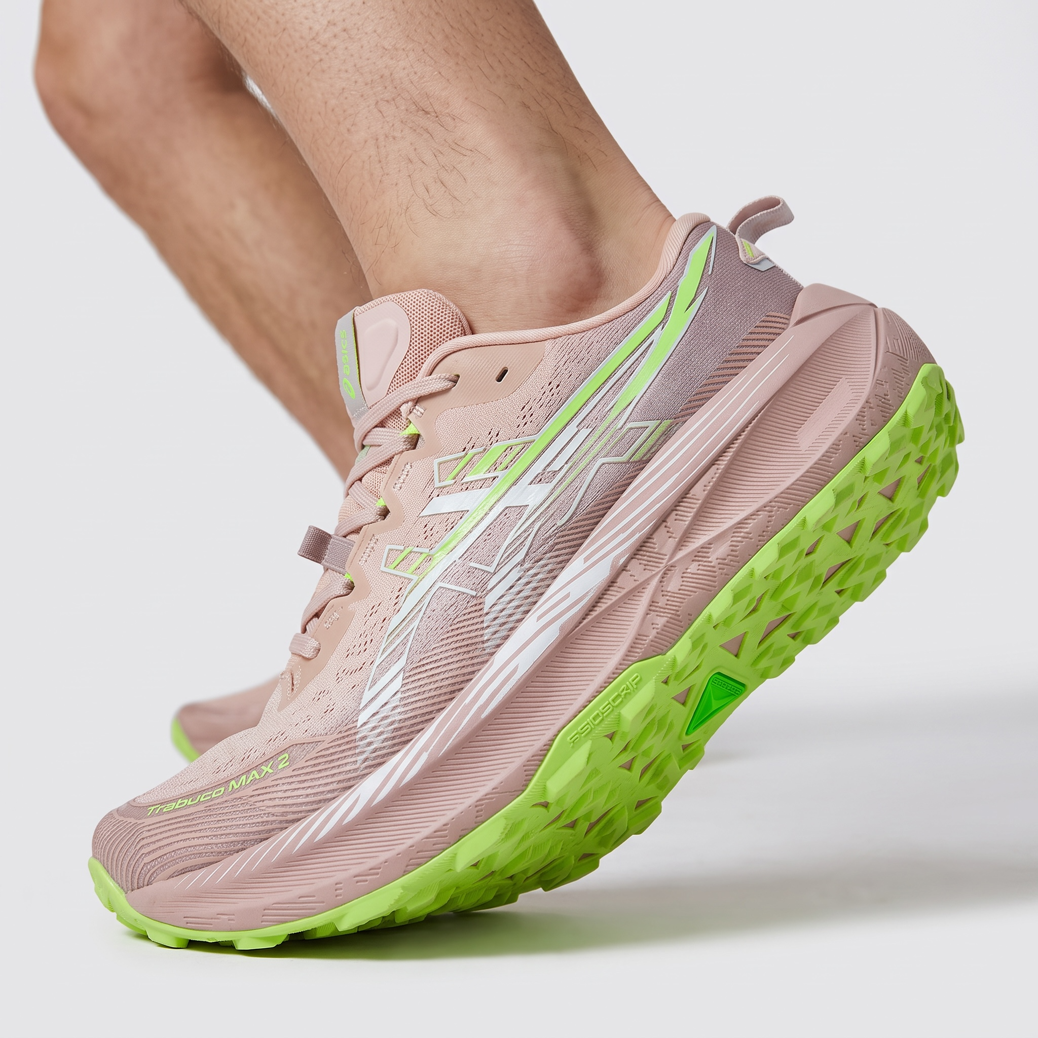 ASICS Trabuco Max 4 Trail Running Shoes – Pink / Neon Green