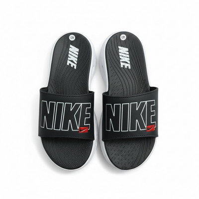 Nike Air Cushion Slides Black & White ⚫🤍 | Elevated Comfort Edition 👟🔥