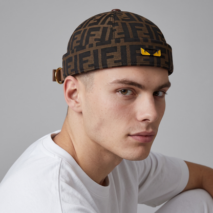 🧢✨ Fendi FF Monster Brown Docker Cap