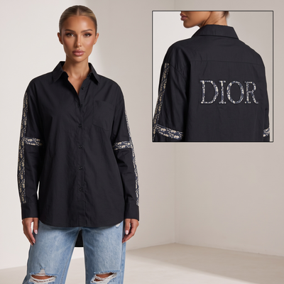Dior Oblique Logo Oversized Shirt one size