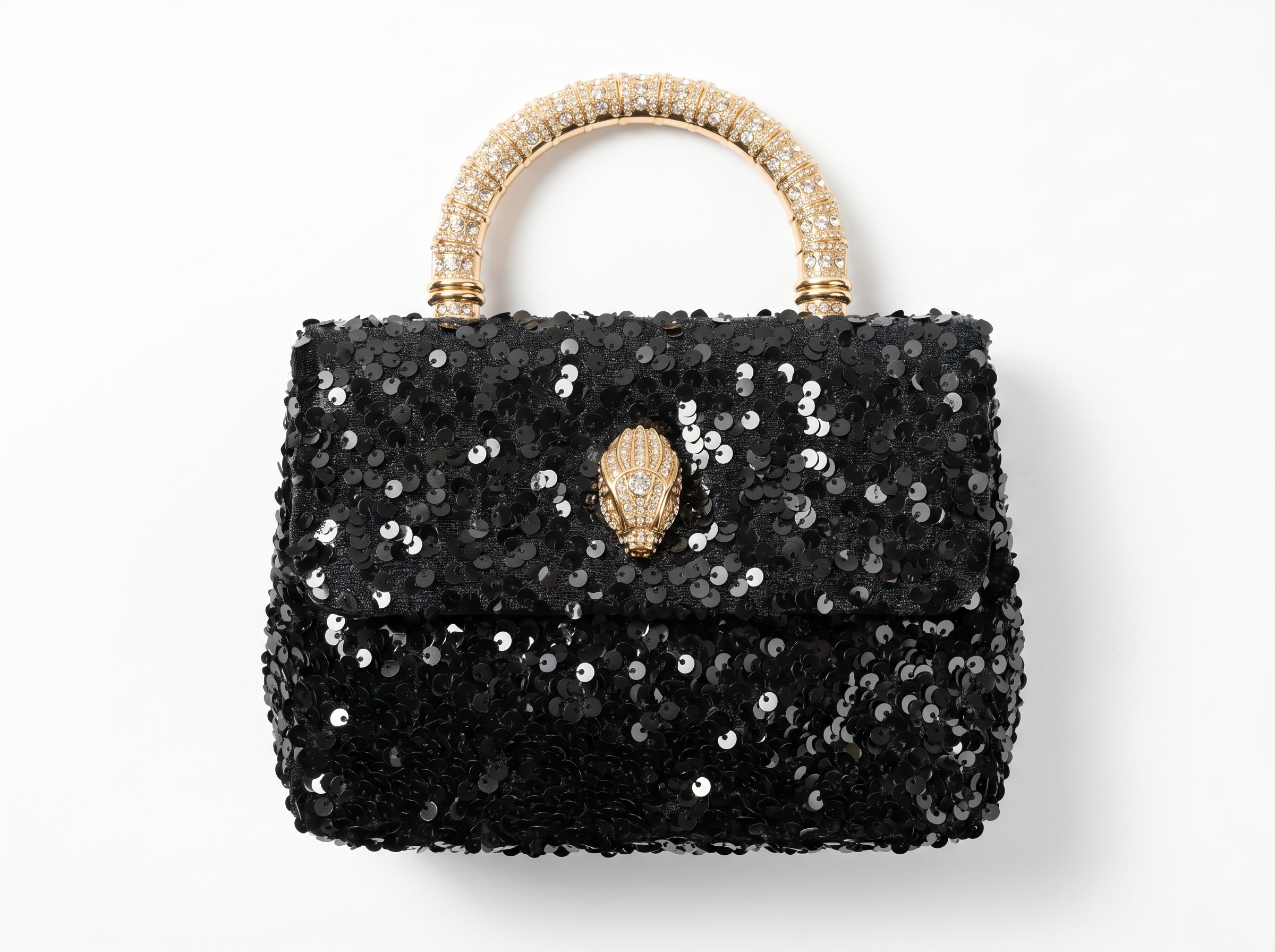 ✨ Kurt Geiger Crystal Kensington Top Handle Bag – Midnight Glam Edition ✨