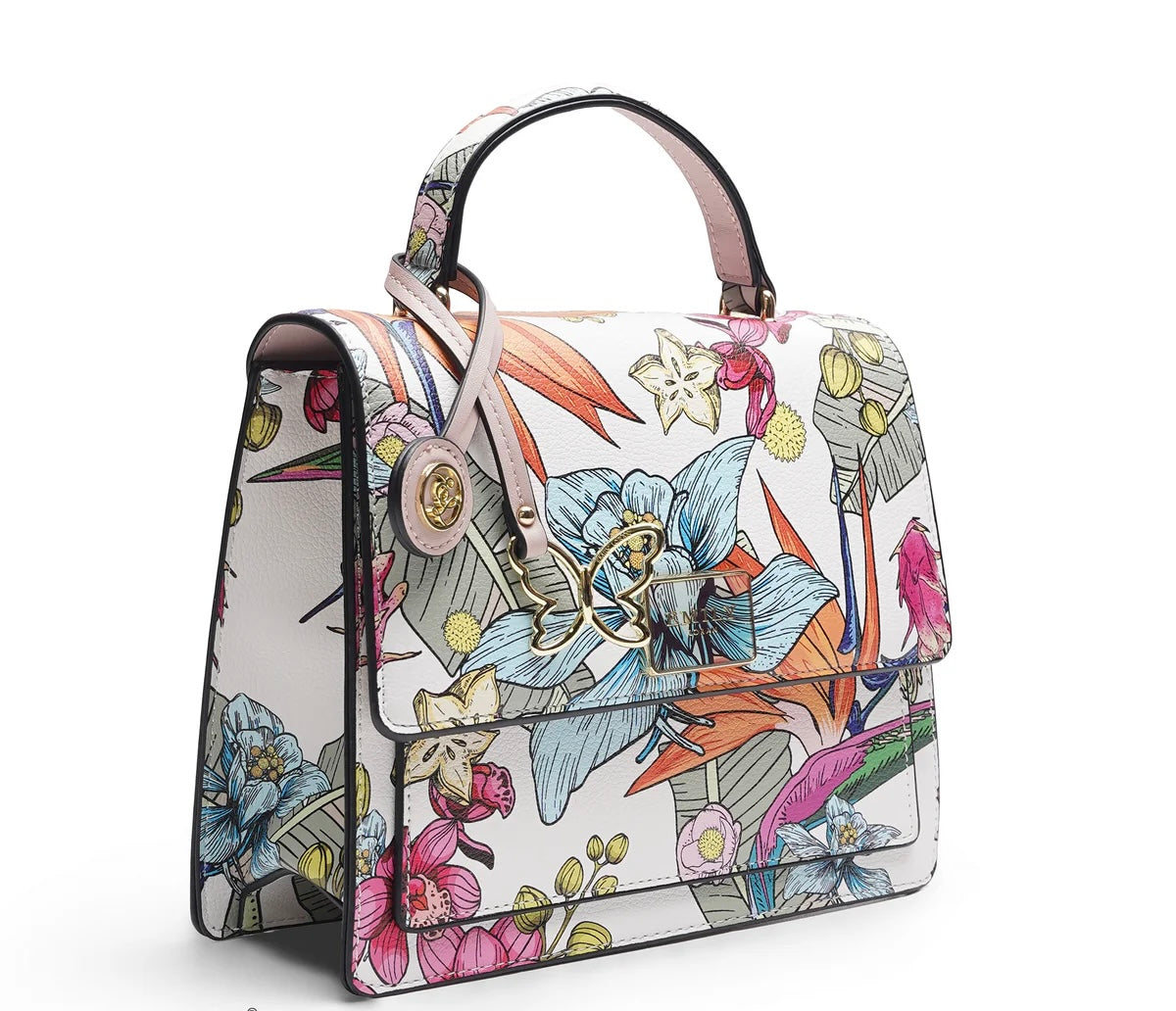 Emily Loran Floral Print Top Handle Bag 🌺👜✨