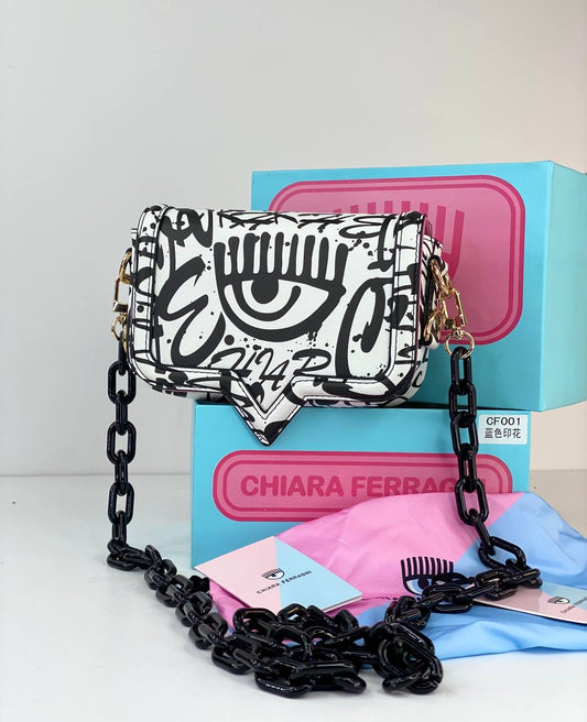 Chiara Ferragni Graphic Printed Shoulder Bag