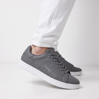 Tommy Hilfiger grey low-top court sneakers with white sole