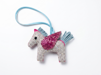 🦄 HERMÈS Rodeo Pegasus Crystal Charm – Pink Wings Edition ✨💖