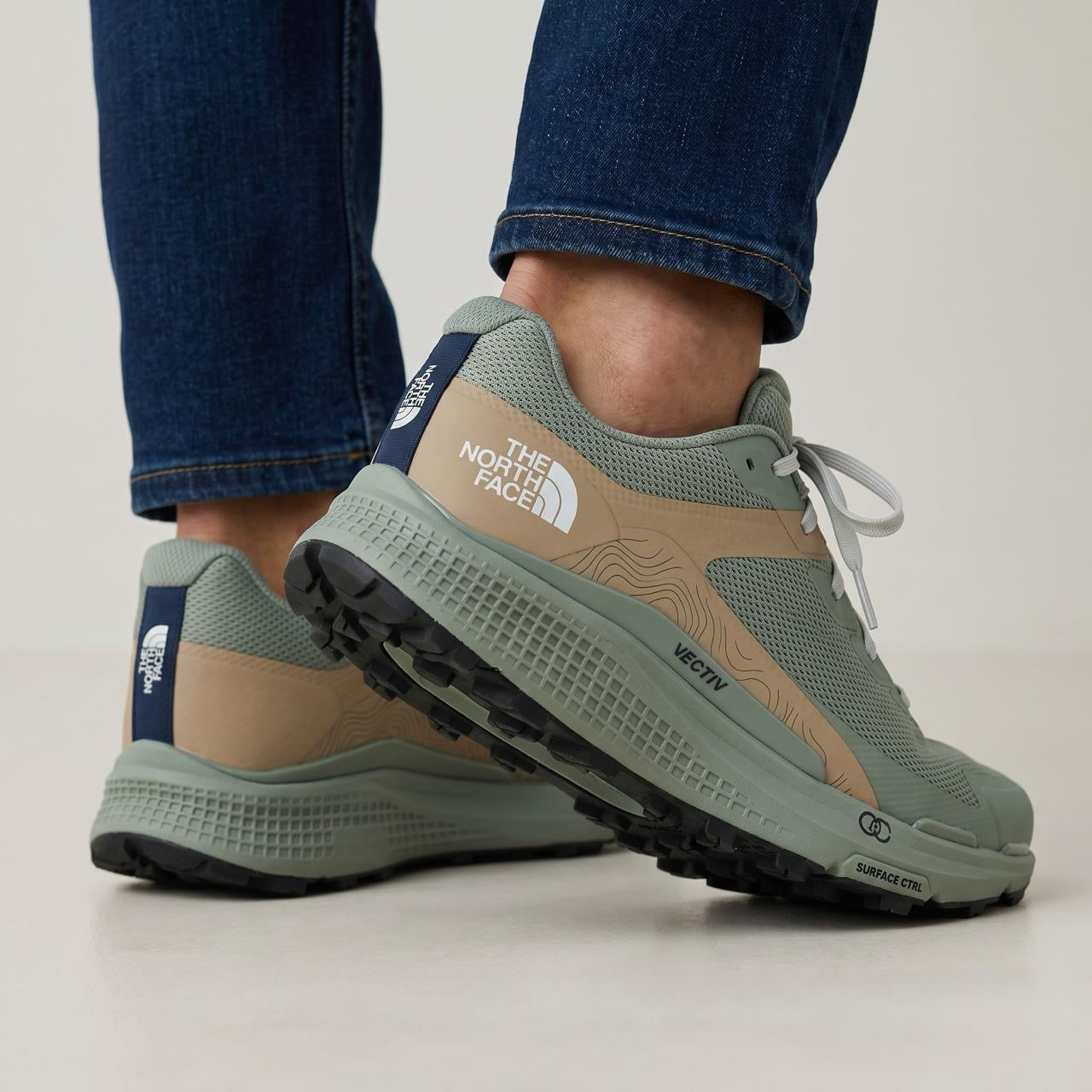 👟 The North Face VECTIV™ Trail Running Shoes – Sage Green & Khaki