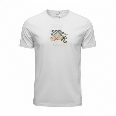 Burberry White Graphic T-Shirt 🤍✨ Signature Icon Edition
