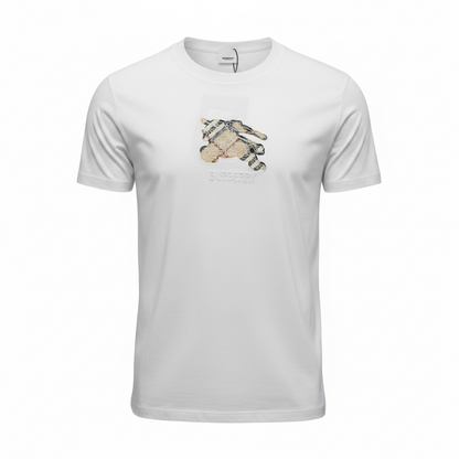 Burberry White Graphic T-Shirt 🤍✨ Signature Icon Edition