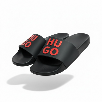 HUGO Logo Slides – Black & Red Edition 🔴🖤