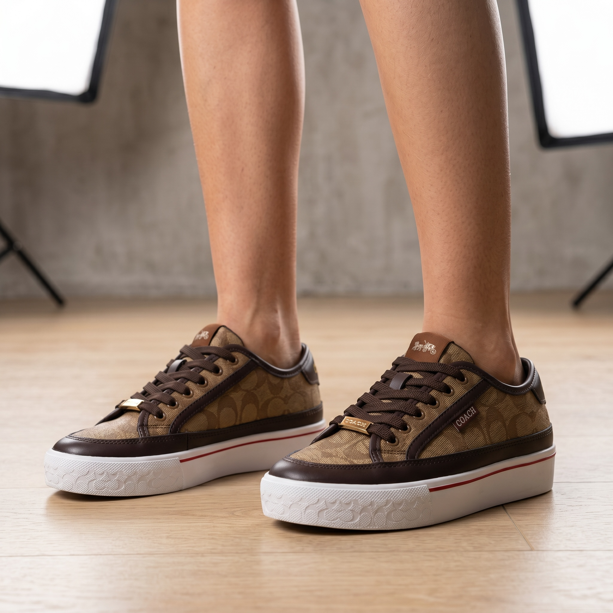 Coach Platform Signature Sneakers – Brown Monogram Edition 🤎✨