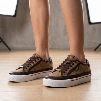 Coach Platform Signature Sneakers – Brown Monogram Edition 🤎✨