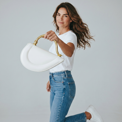 Bvlgari Serpenti-Inspired Top Handle Bag — Ivory