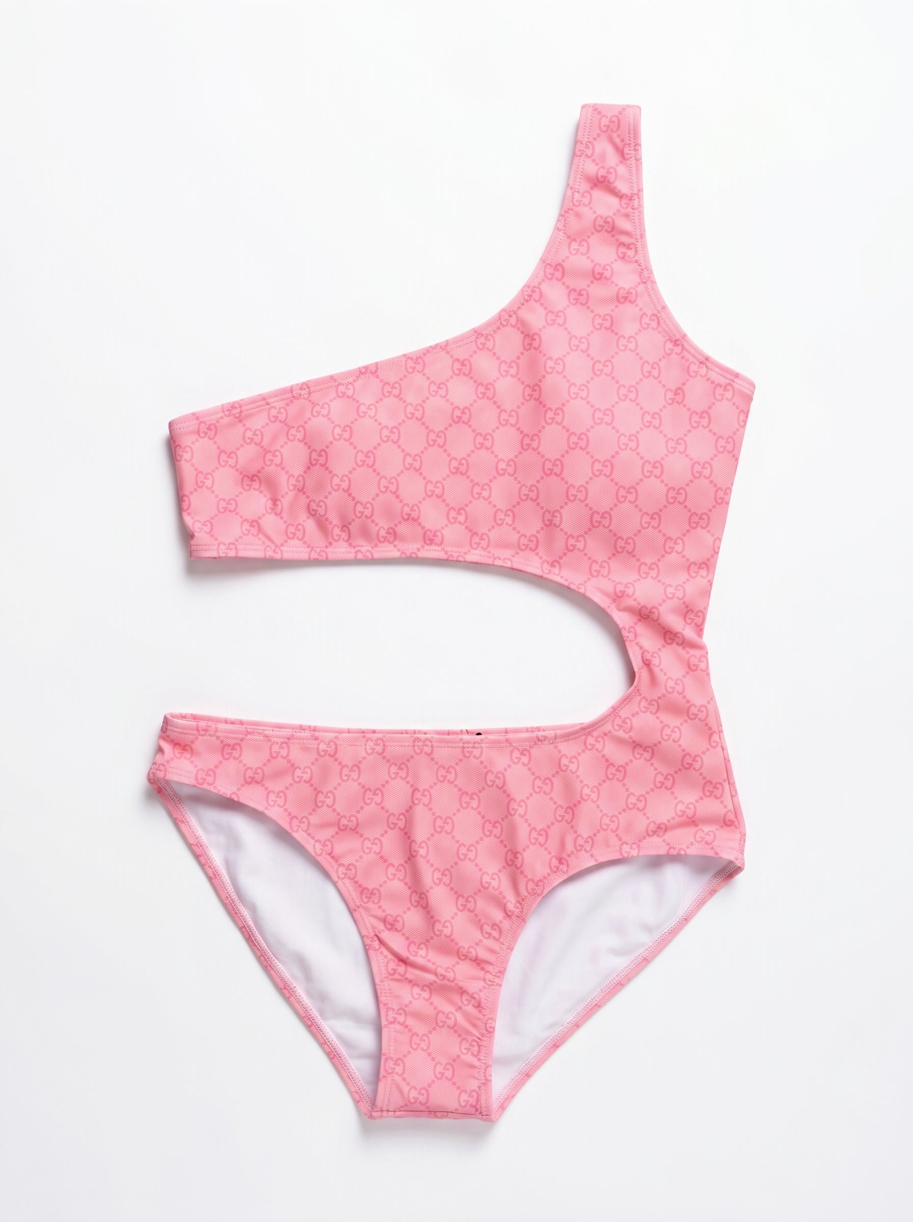 Gucci GG Cut-Out One-Shoulder Swimsuit