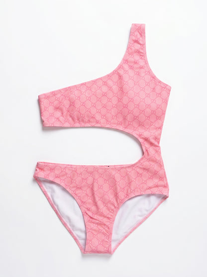 Gucci GG Cut-Out One-Shoulder Swimsuit