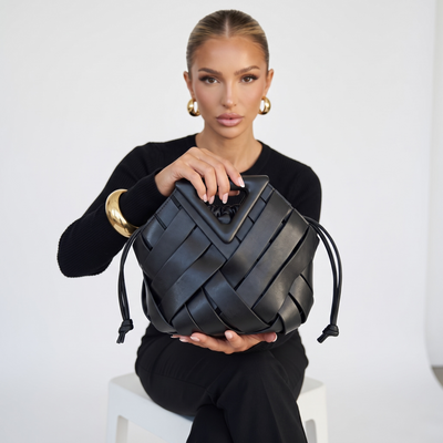 Bottega Vibes – Luxe Dual Black Bag Set