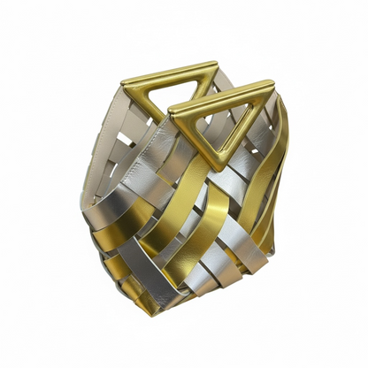 BOTTEGA VENETA Metallic Knot Clutch ✨💛 | Iconic Luxury Statement