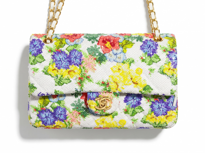 🌸 Chanel Floral Sequin Classic Flap Bag 🌸