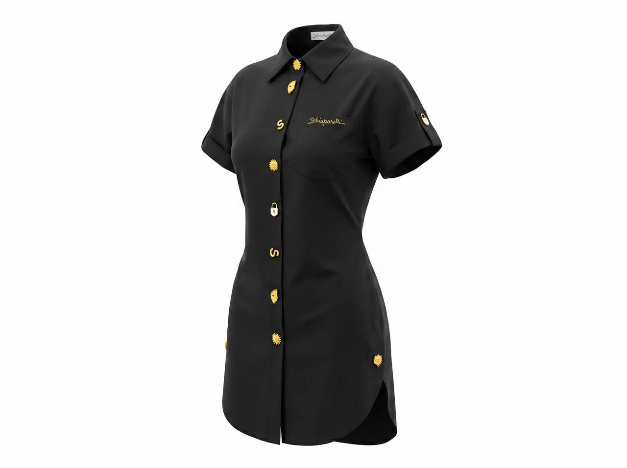 Schiaparelli Embellished Shirt Dress