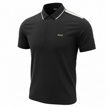 BOSS Black Signature Polo Shirt 🖤✨ Premium Minimal Fit