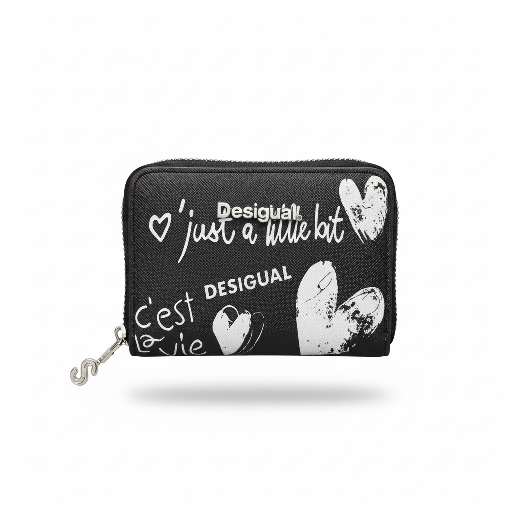🖤 Desigual Love Script Wallet & Card Holder Set 🤍✨