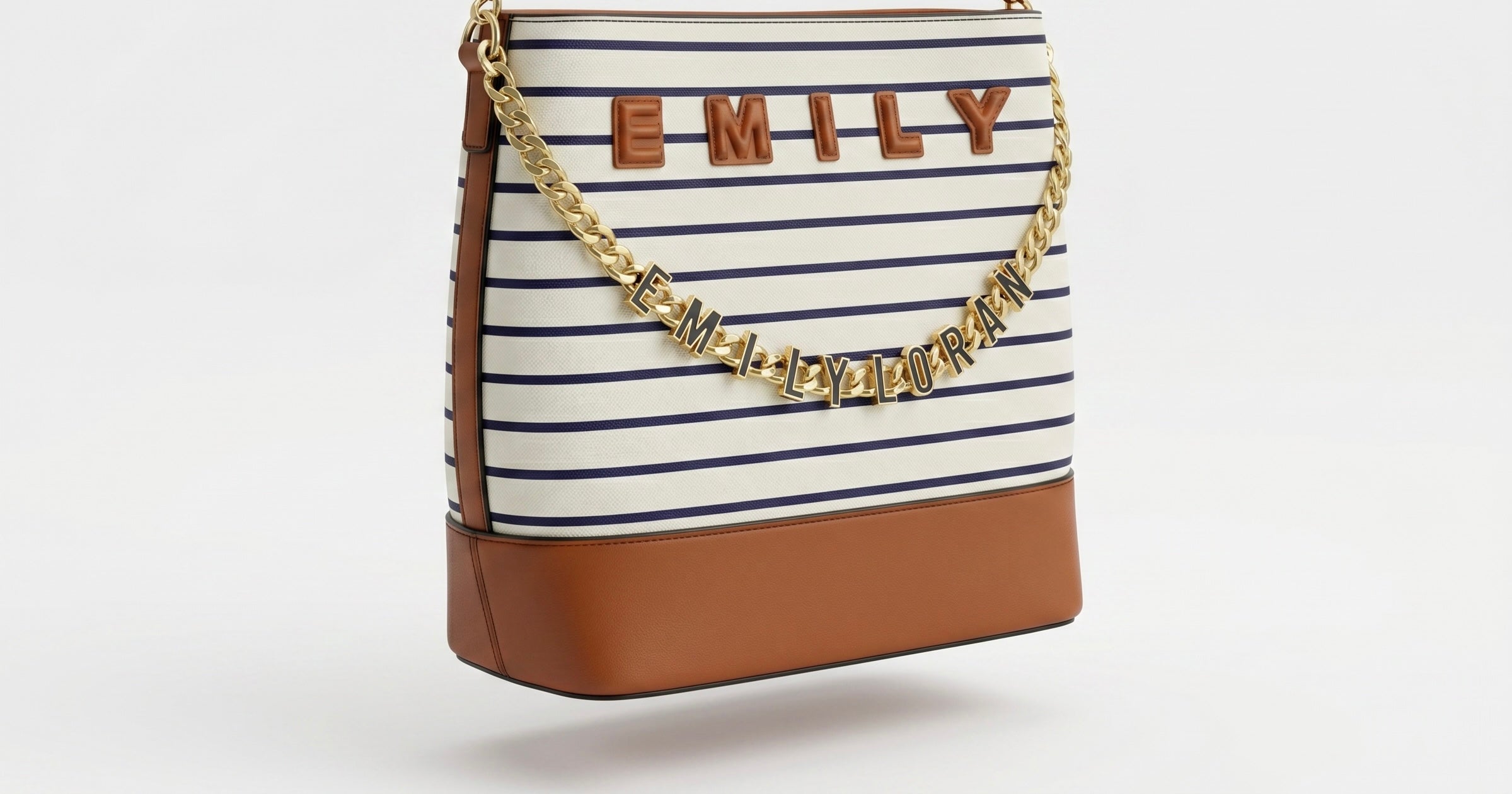 Emily Nautical Stripe Shoulder Tote 🤍⚓