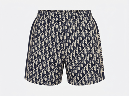 Christian Dior Oblique Logo Shorts – Navy & Beige 🤍💙