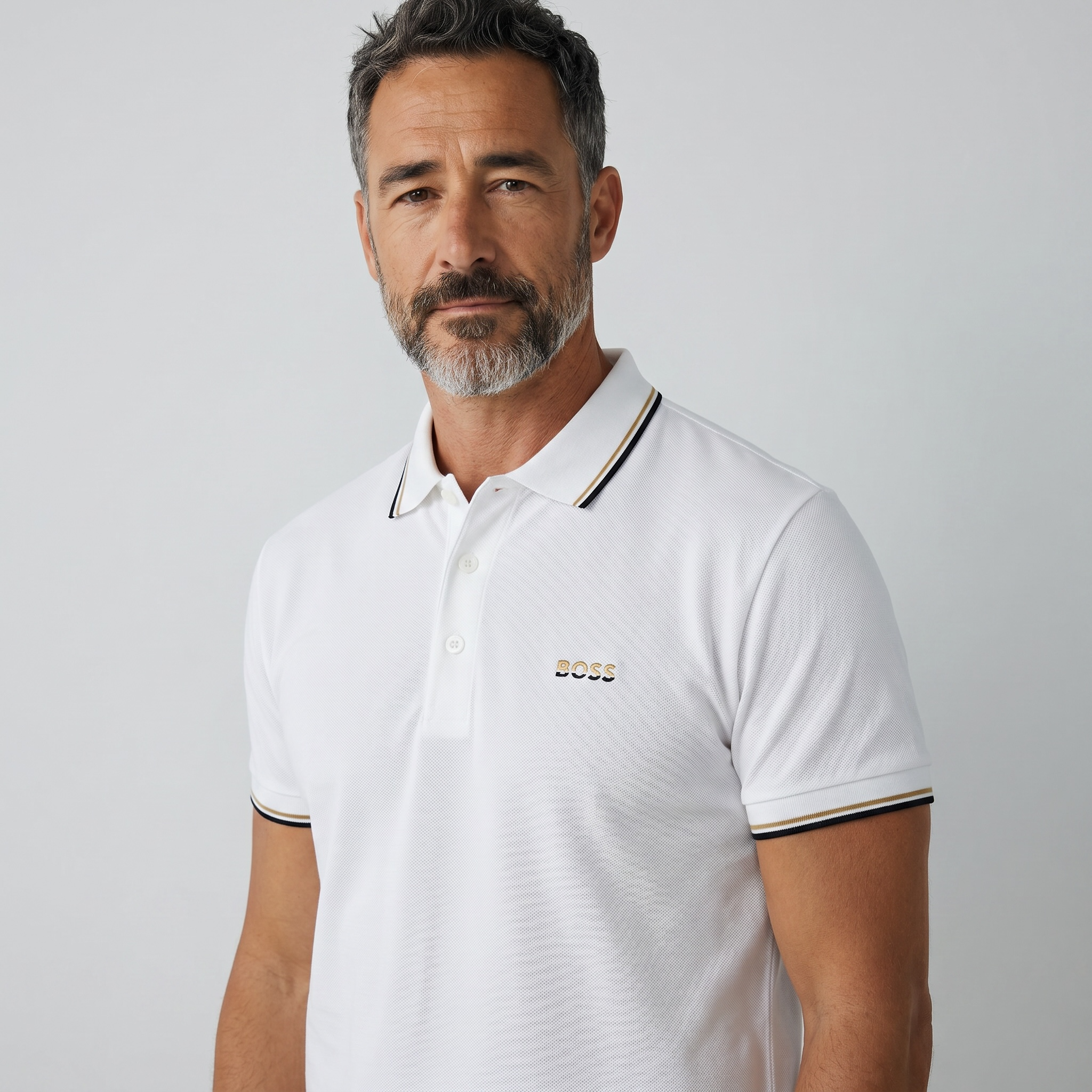 🤍✨ Hugo Boss White Luxury Polo Shirt – Premium Smart Casual Collection 👔🔥