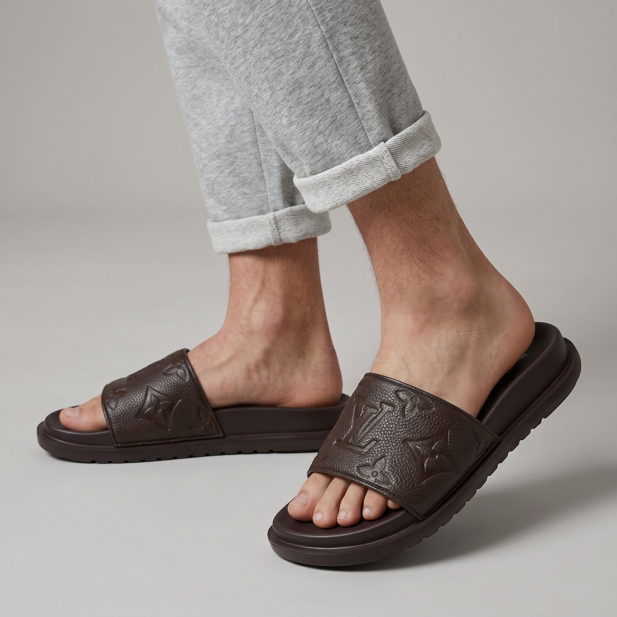 🤎✨ Louis Vuitton Monogram Slides – Premium Brown Edition