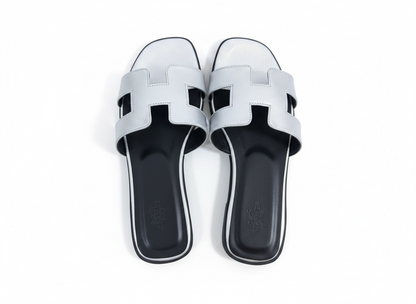 HERMÈS Inspired Metallic H Sandals ✨🤍 | Silver Chic Edition
