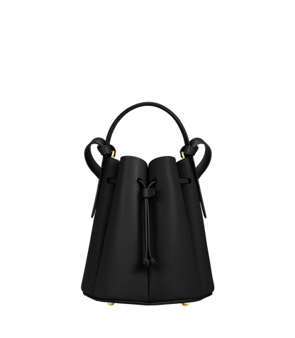 🔥 Polène Paris Inspired Bucket Bag – Black Textured Leather Edition 🔥