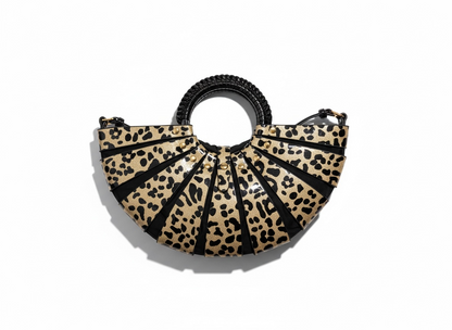 Bottega Veneta Leopard Arc Handle Bag 🐆🖤 Sculptural Statement Luxury Handbag