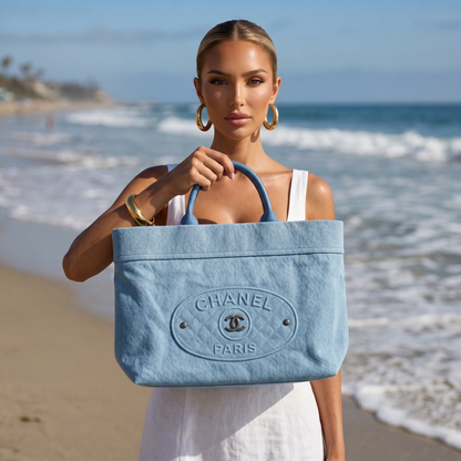 Chanel Denim Beach Tote Bag 💙🏖️✨
