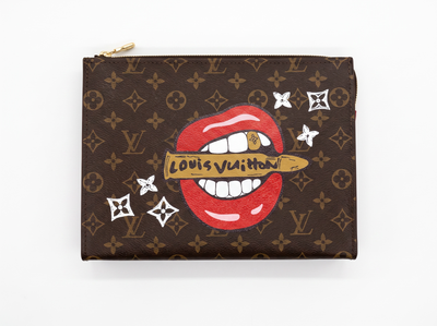 👄 Louis Vuitton Monogram Lips Art Pochette – Brown Canvas Clutch