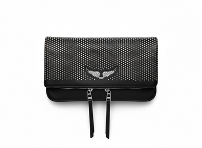 ZADIG & VOLTAIRE Studded Clutch Bag 🖤✨ | Rock-Chic Statement