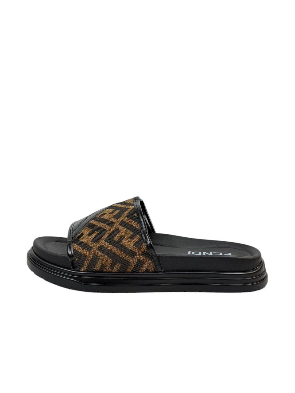 FENDI Luxury Slides – Brown FF Monogram Edition 🤎✨