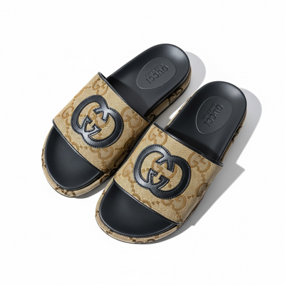 Gucci GG Canvas Platform Slides 🖤✨