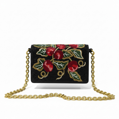Valentino Handmade Embroidered Rose Chain Bag 🌹✨