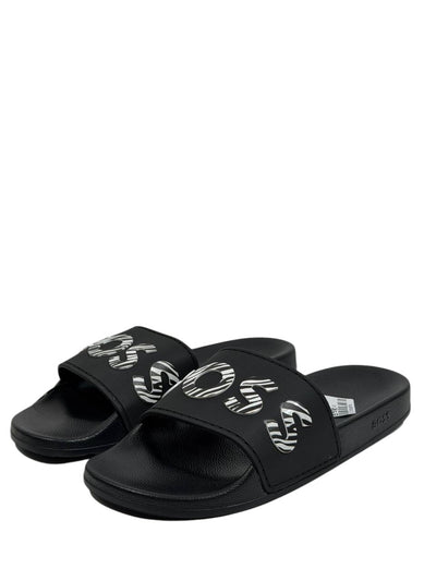 BOSS Logo Slides – Black Statement Edition ⚫🔥