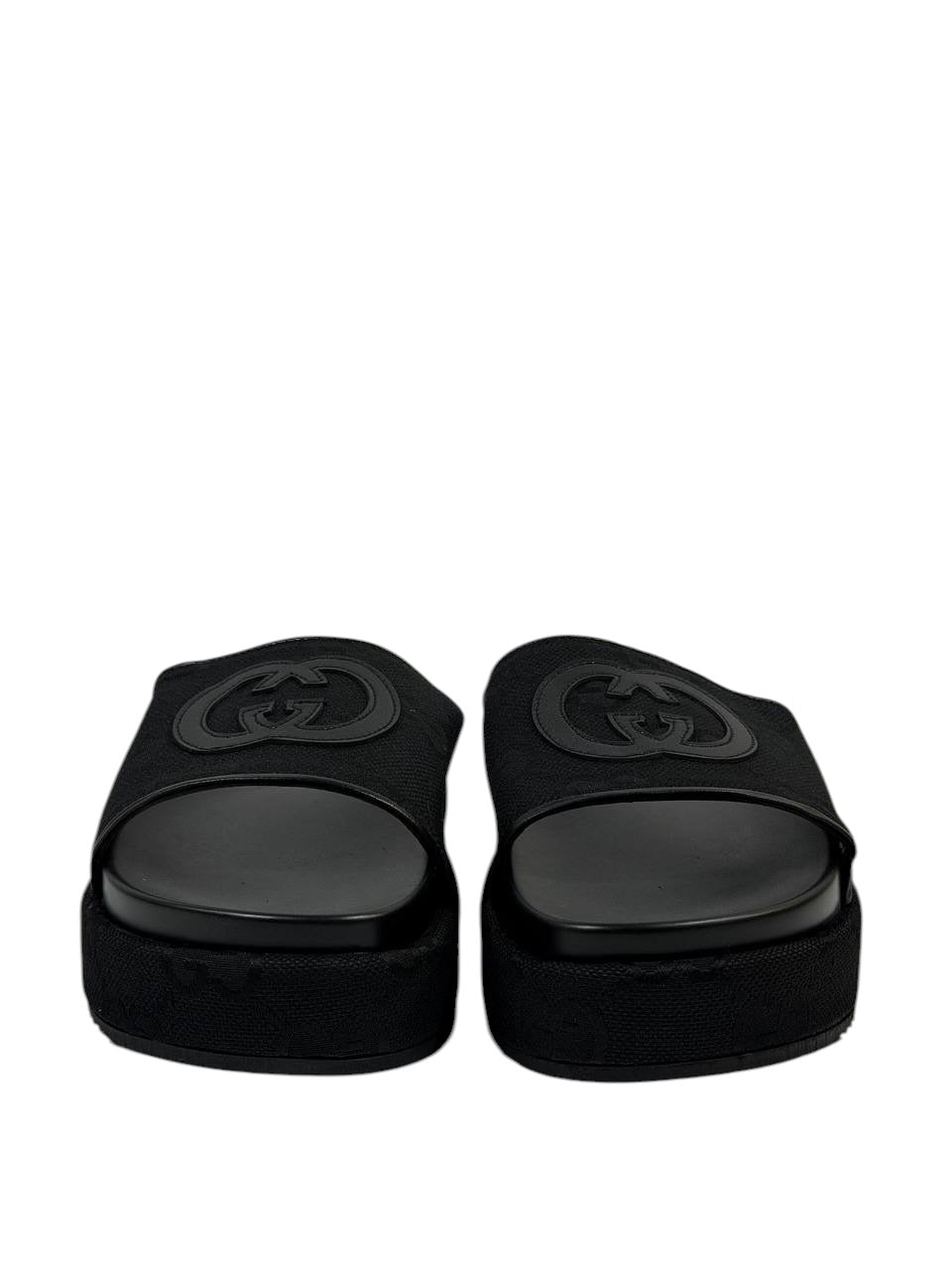 GUCCI Slides – Black Monogram GG Edition 🖤✨